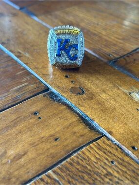 Kansas City Championship Style Ring - Blue & Gold Fan Club-Glass